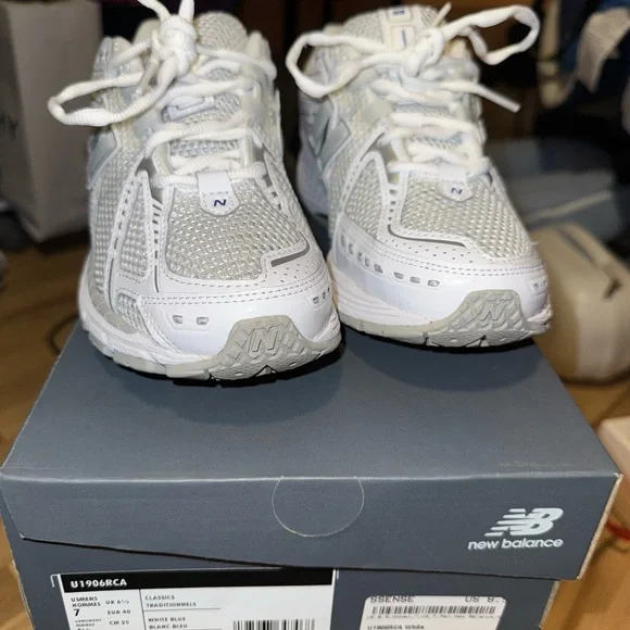 1906 New Balance White and Gray Sneakers - Picture 3 of 9